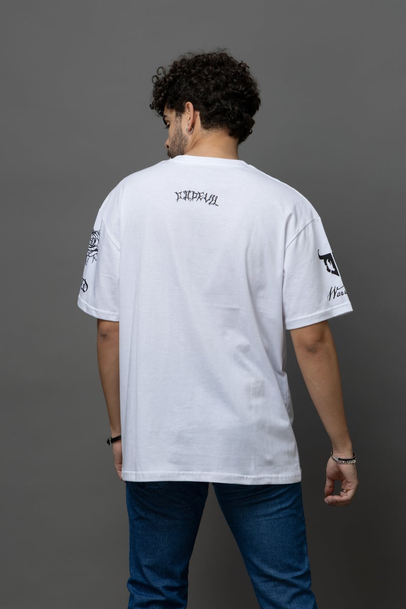 Go Devil White Graphic Printed T-Shirt for Men - Image 2
